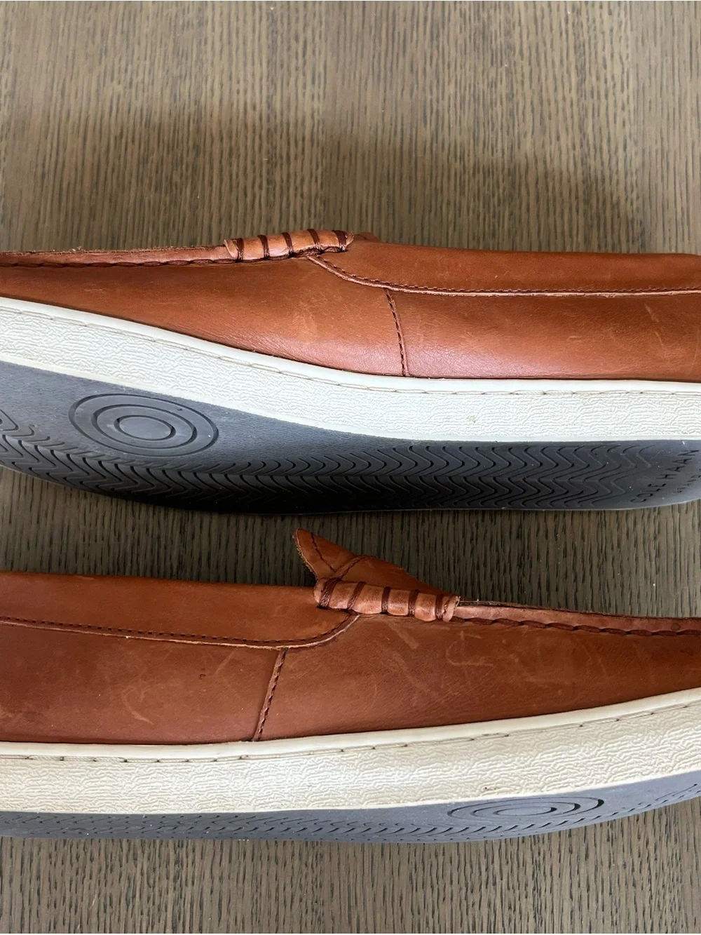 Cole Haan Men's Brown Leather Penny Loafers